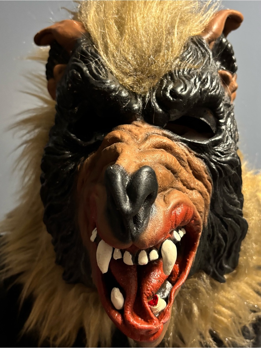 Halloween Horror Vintage Werewolf Full Head Mask Costume Wolf Man-